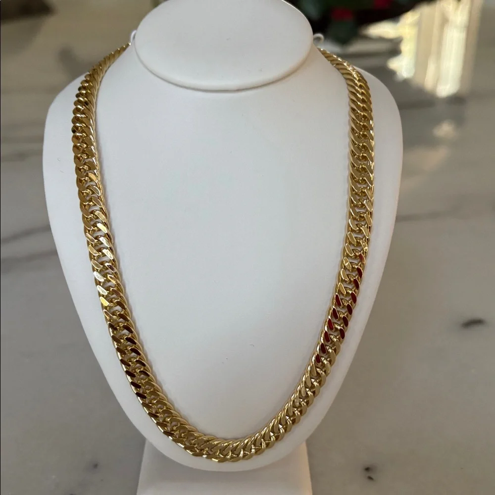 NEW  22” Miami Cuban link chain in 14k Gold over stainless steel #60